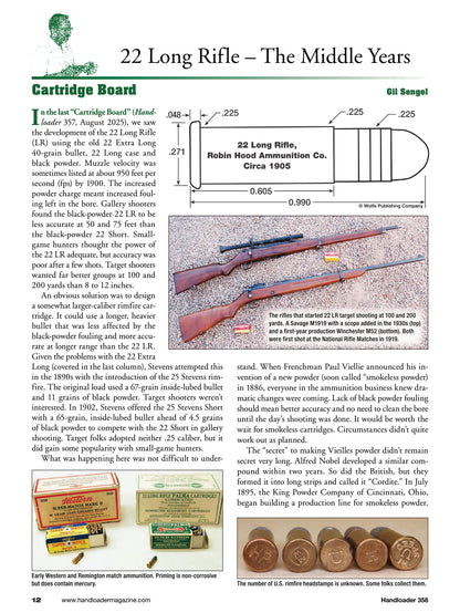 Handloader The Ammunition Reloading Journal - October 2025: GA Precision 6mm GT Handloads, Achieve Accuracy, 44 Magnum Carbines, 7mm PRC For Springfield Waypoint, 260 Remington Pet Loads & More!