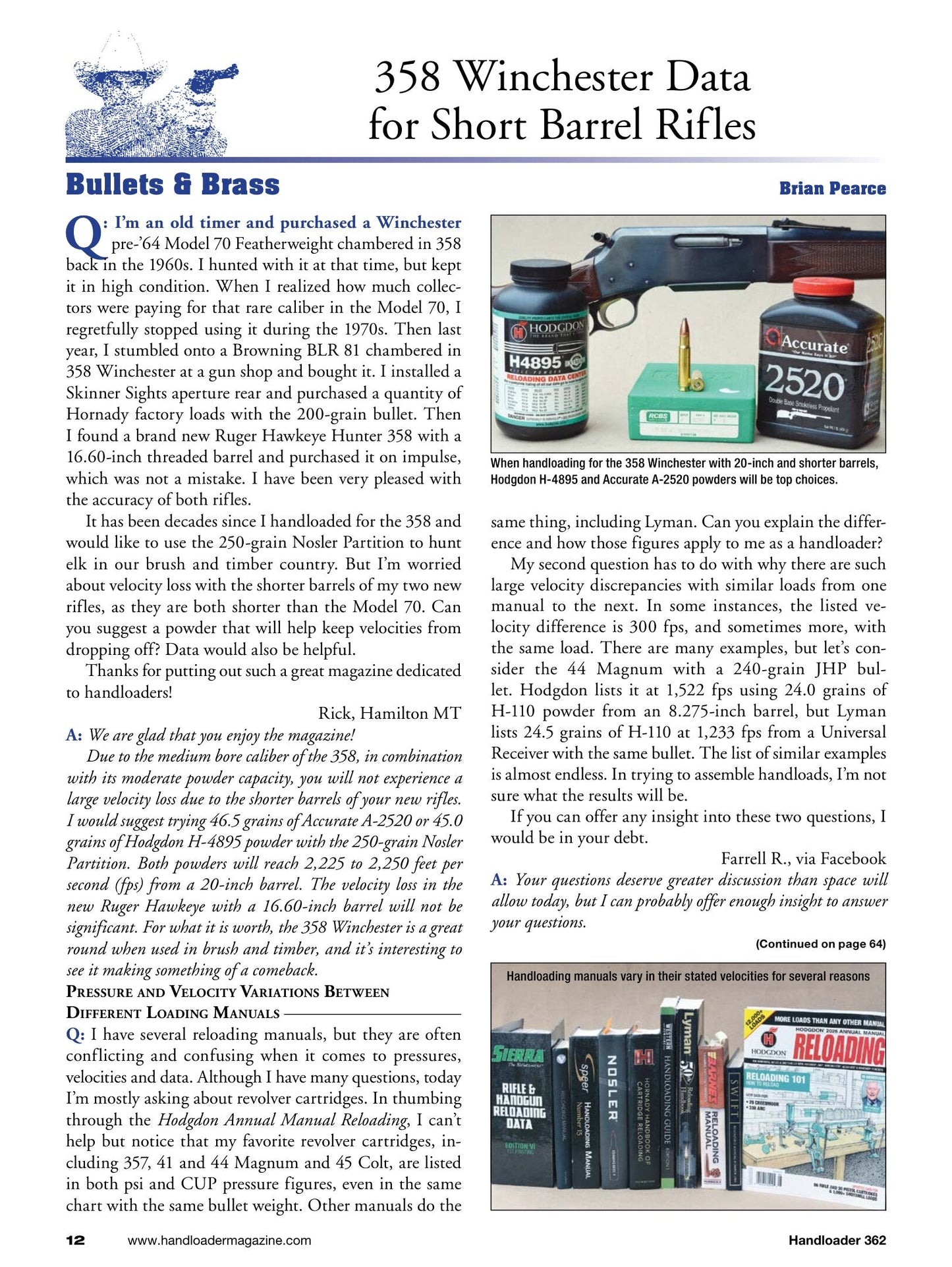 Handloader The Ammunition Reloading Journal - June 2026: 60th Anniversary Issue, 45 Colt Loads In A Model 25-5 & 460 S&W Magnum Big Bore Performance, 6.5 Creedmoor, 45 ACP Revolvers & More!