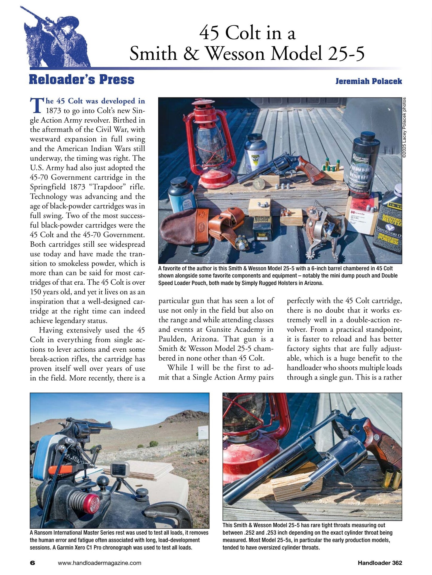 Handloader The Ammunition Reloading Journal - June 2026: 60th Anniversary Issue, 45 Colt Loads In A Model 25-5 & 460 S&W Magnum Big Bore Performance, 6.5 Creedmoor, 45 ACP Revolvers & More!