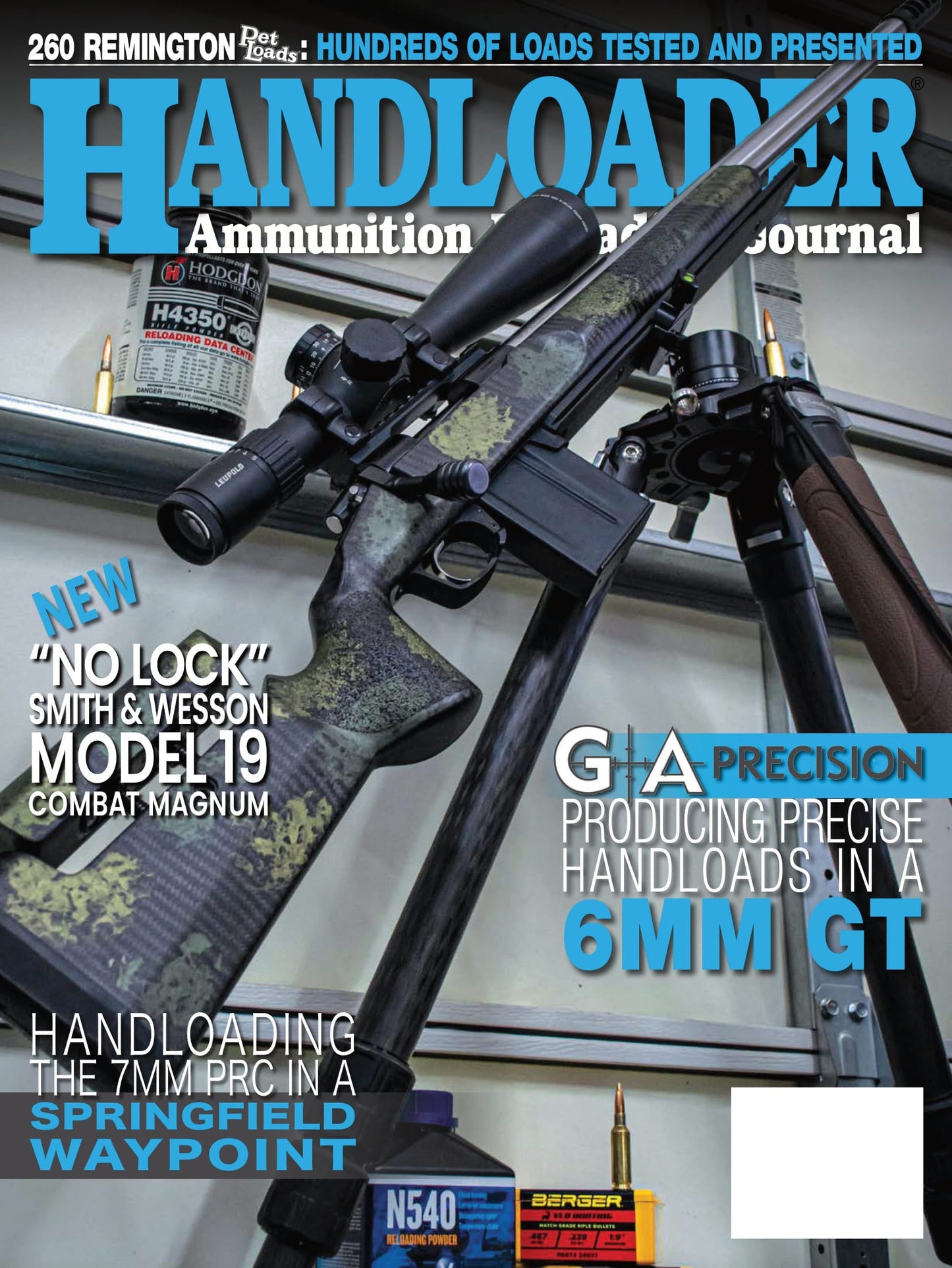 Handloader The Ammunition Reloading Journal - October 2025: GA Precision 6mm GT Handloads, Achieve Accuracy, 44 Magnum Carbines, 7mm PRC For Springfield Waypoint, 260 Remington Pet Loads & More!