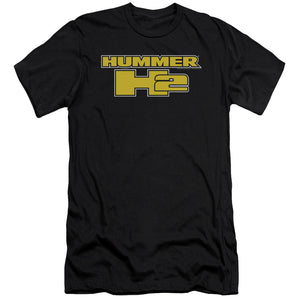 Hummer H2 Block Logo Premium Bella Canvas Slim Fit Mens T Shirt Black