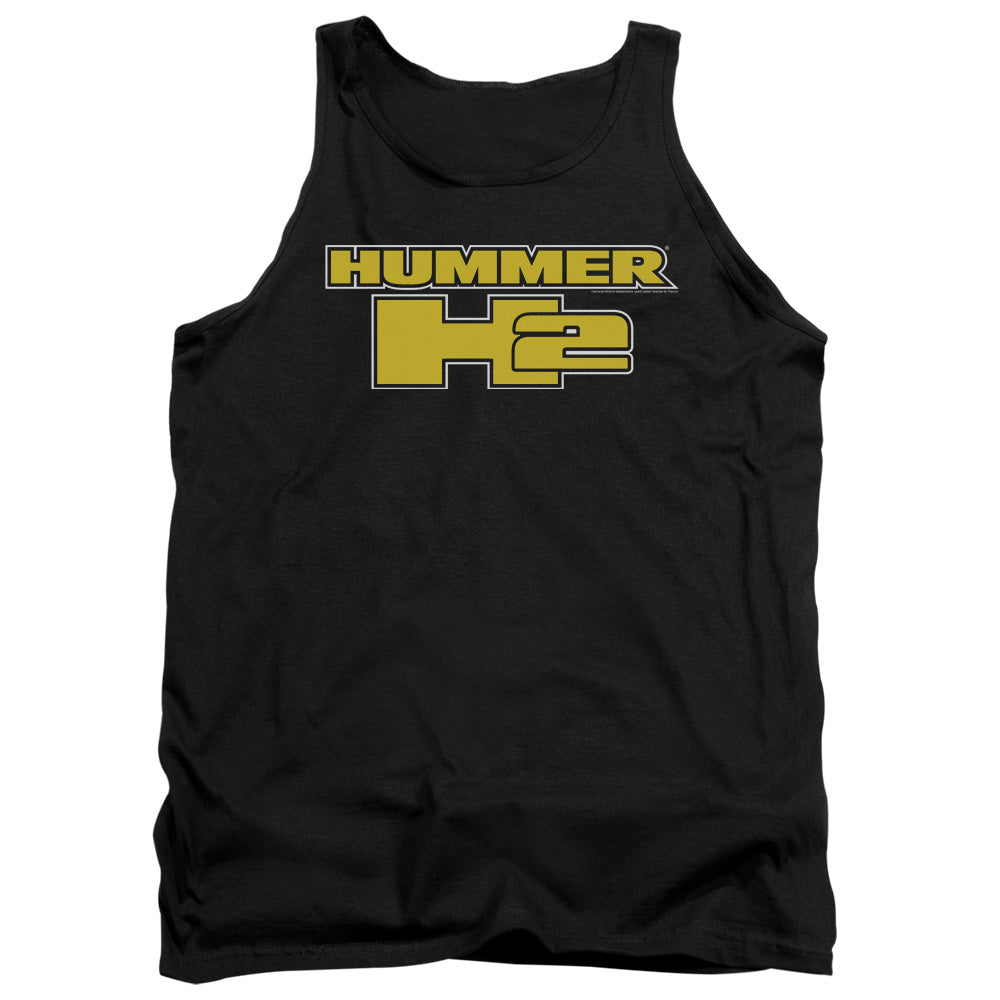 Hummer H2 Block Logo Mens Tank Top Shirt Black