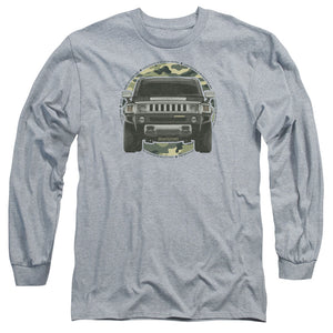 Hummer Lead Or Follow Mens Long Sleeve Shirt Athletic Heather