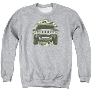 Hummer Lead Or Follow Mens Crewneck Sweatshirt Athletic Heather