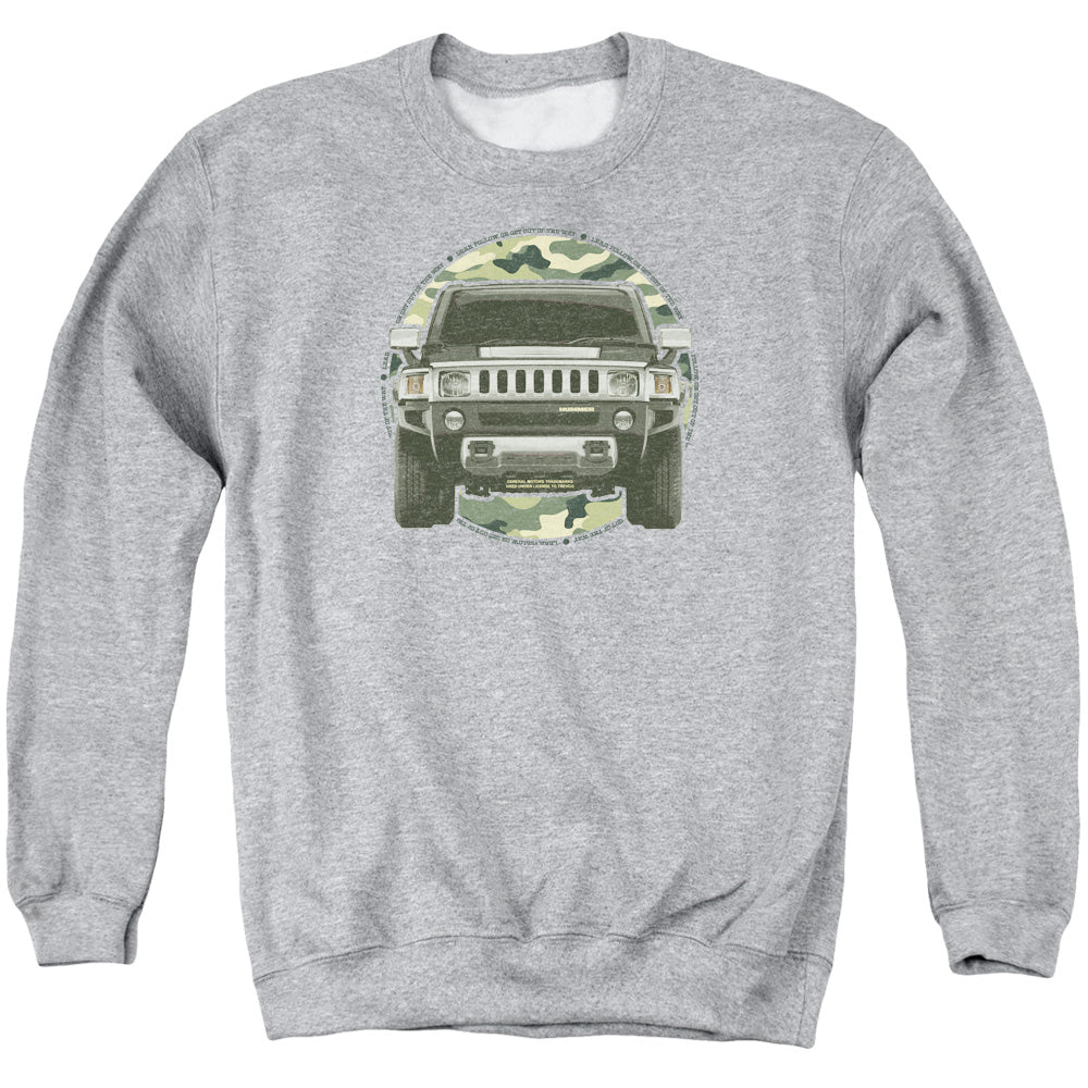 Hummer Lead Or Follow Mens Crewneck Sweatshirt Athletic Heather