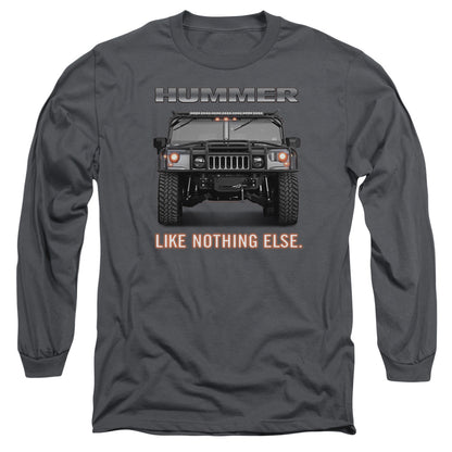 Hummer Like Nothing Else Mens Long Sleeve Shirt Charcoal Officially Licensed
