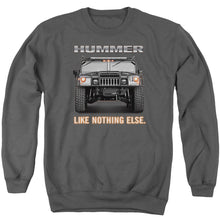 Load image into Gallery viewer, Hummer Like Nothing Else Mens Crewneck Sweatshirt Charcoal