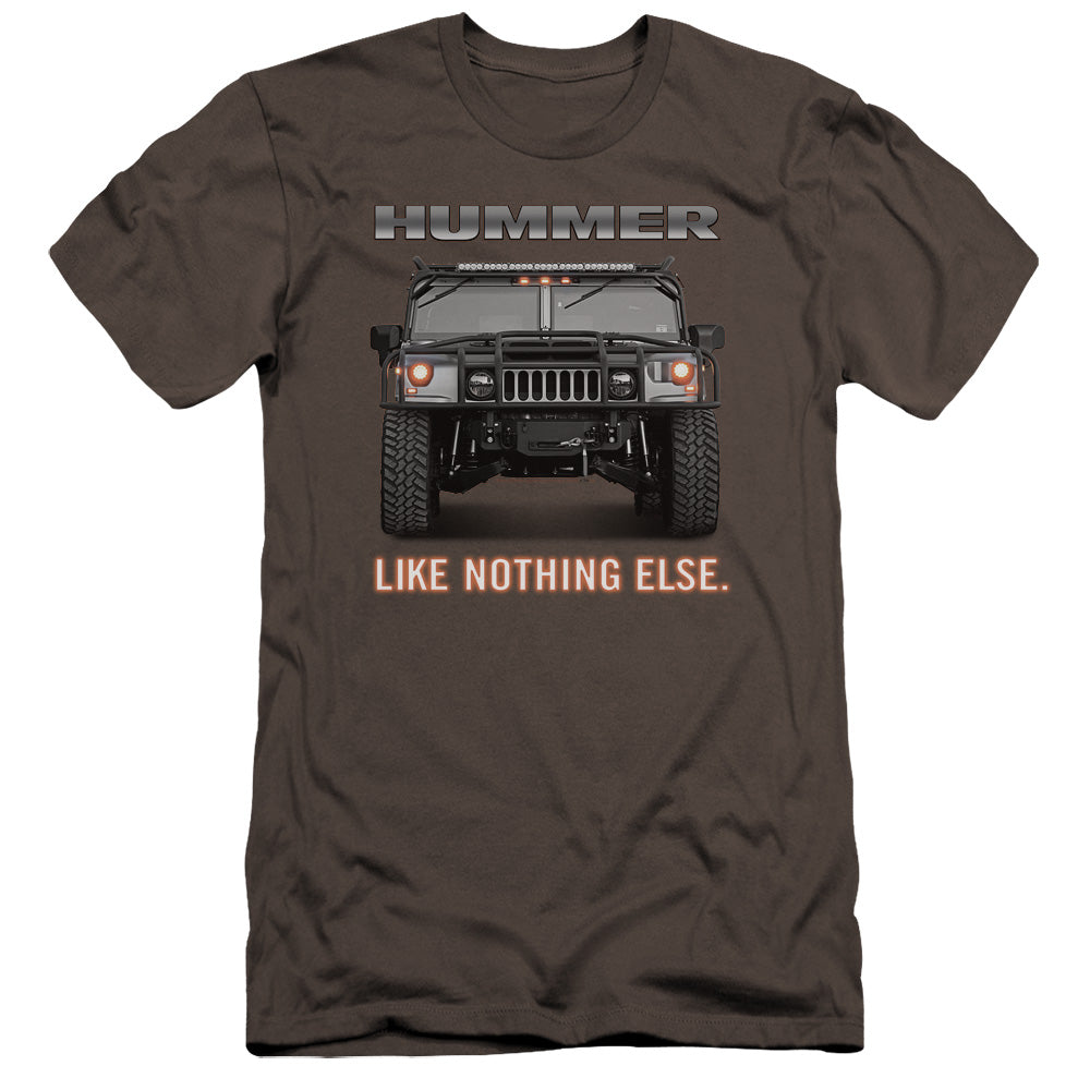 Hummer Like Nothing Else Premium Bella Canvas Slim Fit Mens T Shirt Charcoal