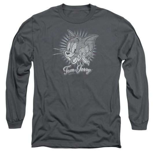 Happy Classic Pals Mens Long Sleeve Shirt Charcoal Officially Licensed
