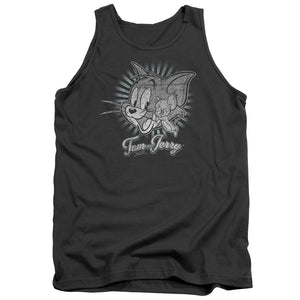 Tom And Jerry Classic Pals Mens Tank Top Shirt Charcoal