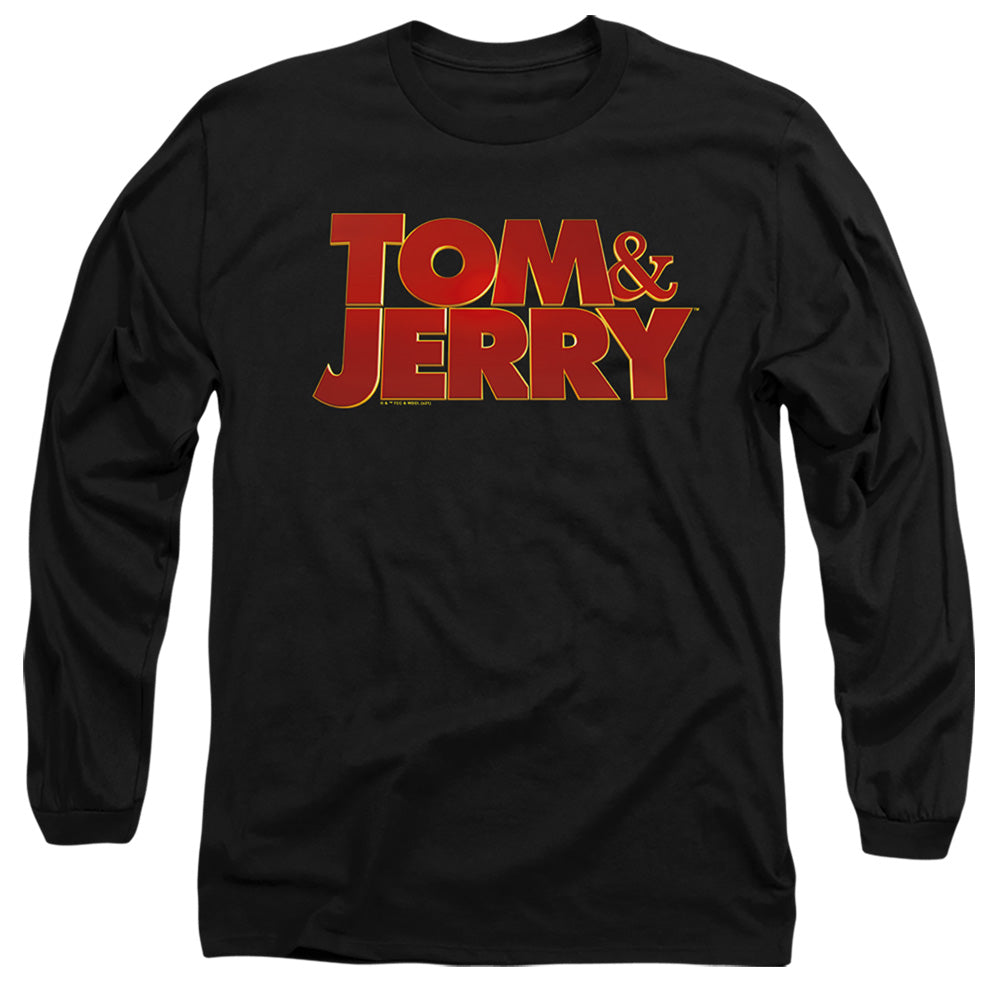 Tom And Jerry Movie Movie Logo Mens Long Sleeve Shirt Black Officially Licensed