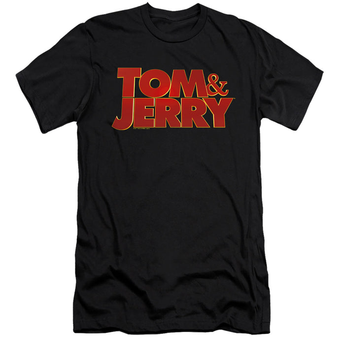 Tom And Jerry Movie Movie Logo Hbo Premium Bella Canvas Slim Fit Mens T Shirt Black