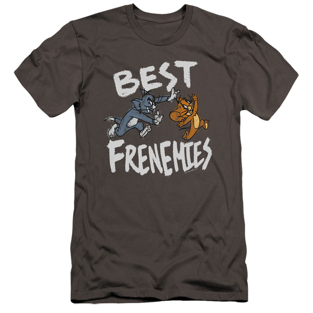 Tom And Jerry Movie Best Frenemies Hbo Premium Bella Canvas Slim Fit Mens T Shirt Charcoal