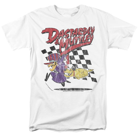Wacky Races Dastardly & Muttley 2 Mens T Shirt White Officially Licensed