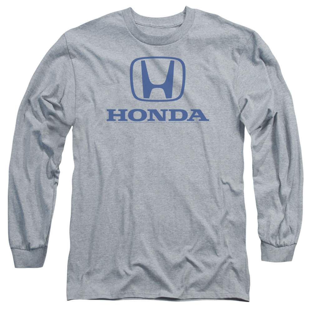 Honda Standard Logo Mens Long Sleeve Shirt Athletic Heather Officially Licensed