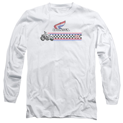 Honda 1985 Red White Blue Mens Long Sleeve Shirt White Officially Licensed