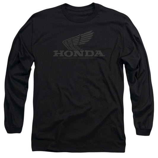 Honda Vintage Wing Mens Long Sleeve Shirt Black