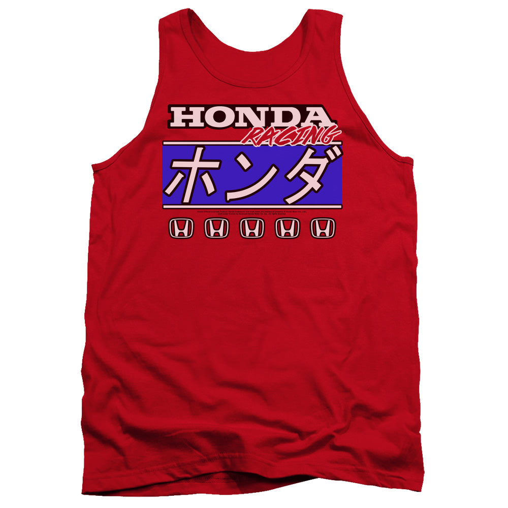 Honda Kanji Racing Mens Tank Top Shirt Red