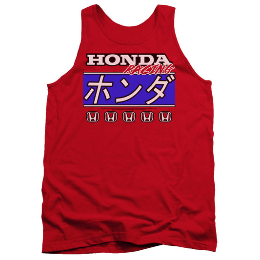 Honda Kanji Racing Mens Tank Top Shirt Red