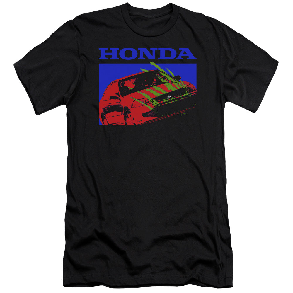 Honda Civic Bold Hbo Premium Bella Canvas Slim Fit Mens T Shirt Black