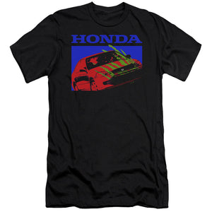 Honda Civic Bold Hbo Premium Bella Canvas Slim Fit Mens T Shirt Black