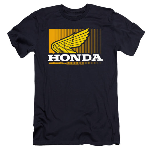 Honda Wing Gradient Hbo Premium Bella Canvas Slim Fit Mens T Shirt Navy