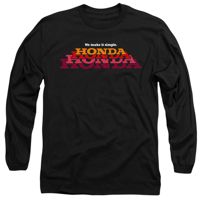 Honda Make It Simple Logo Mens Long Sleeve Shirt Black