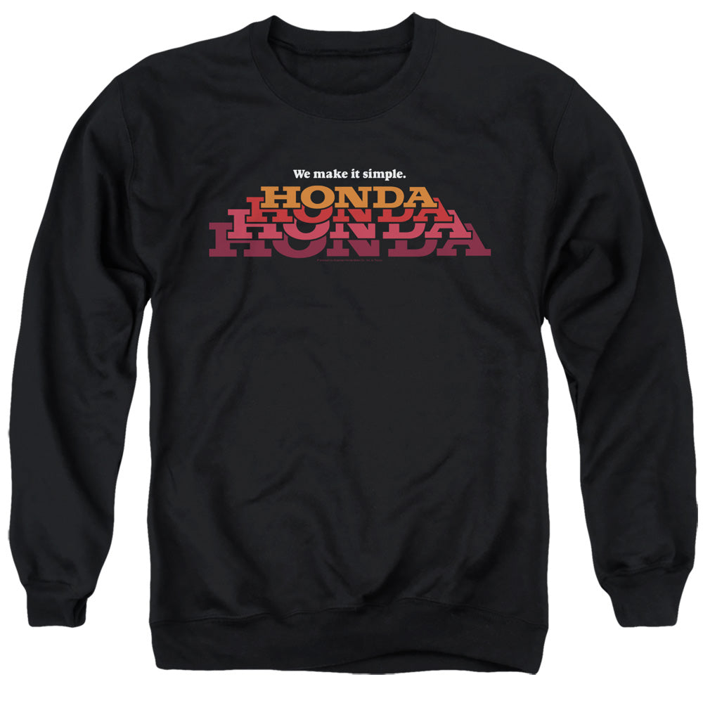 Honda Make It Simple Logo Mens Crewneck Sweatshirt Black