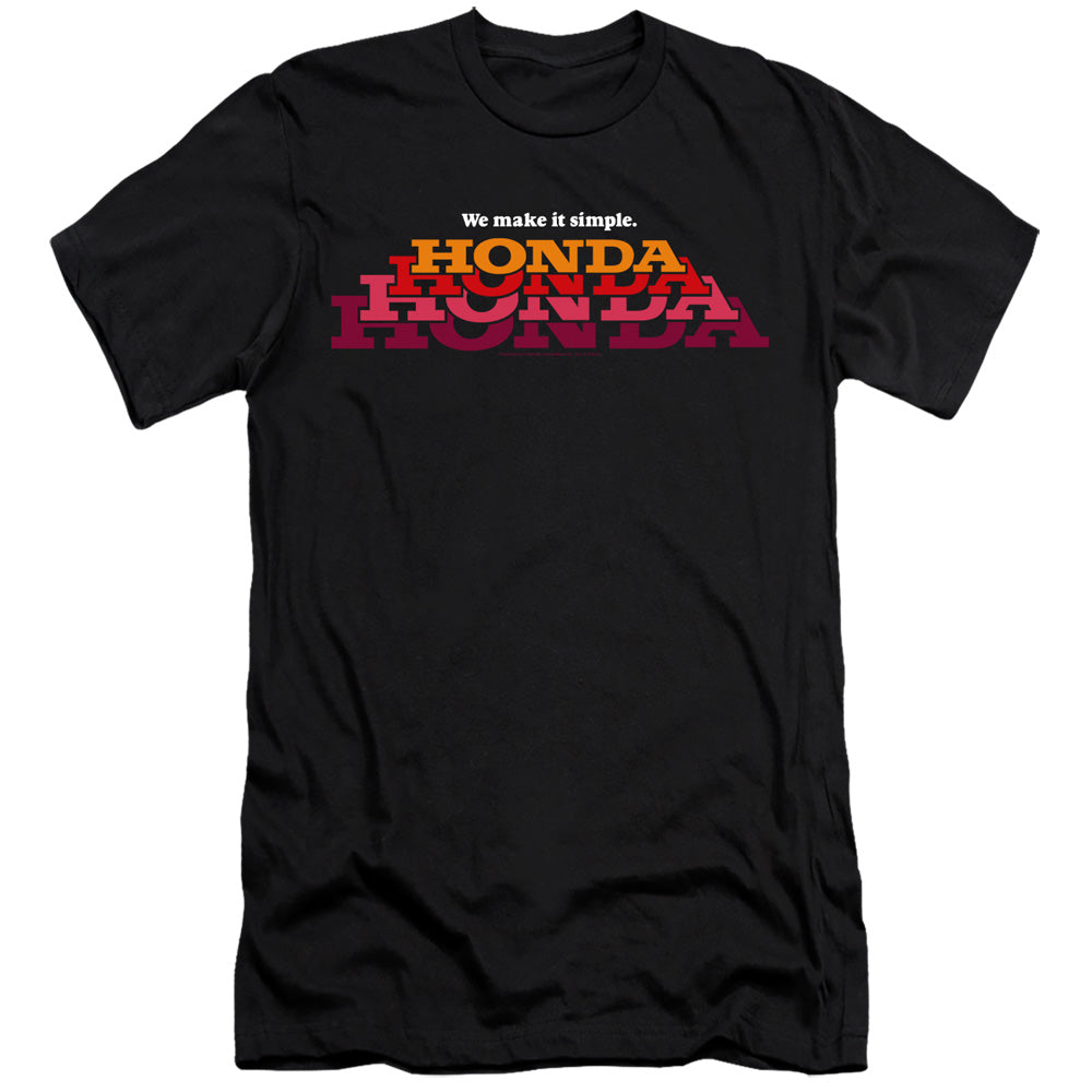 Honda Make It Simple Logo Hbo Premium Bella Canvas Slim Fit Mens T Shirt Black