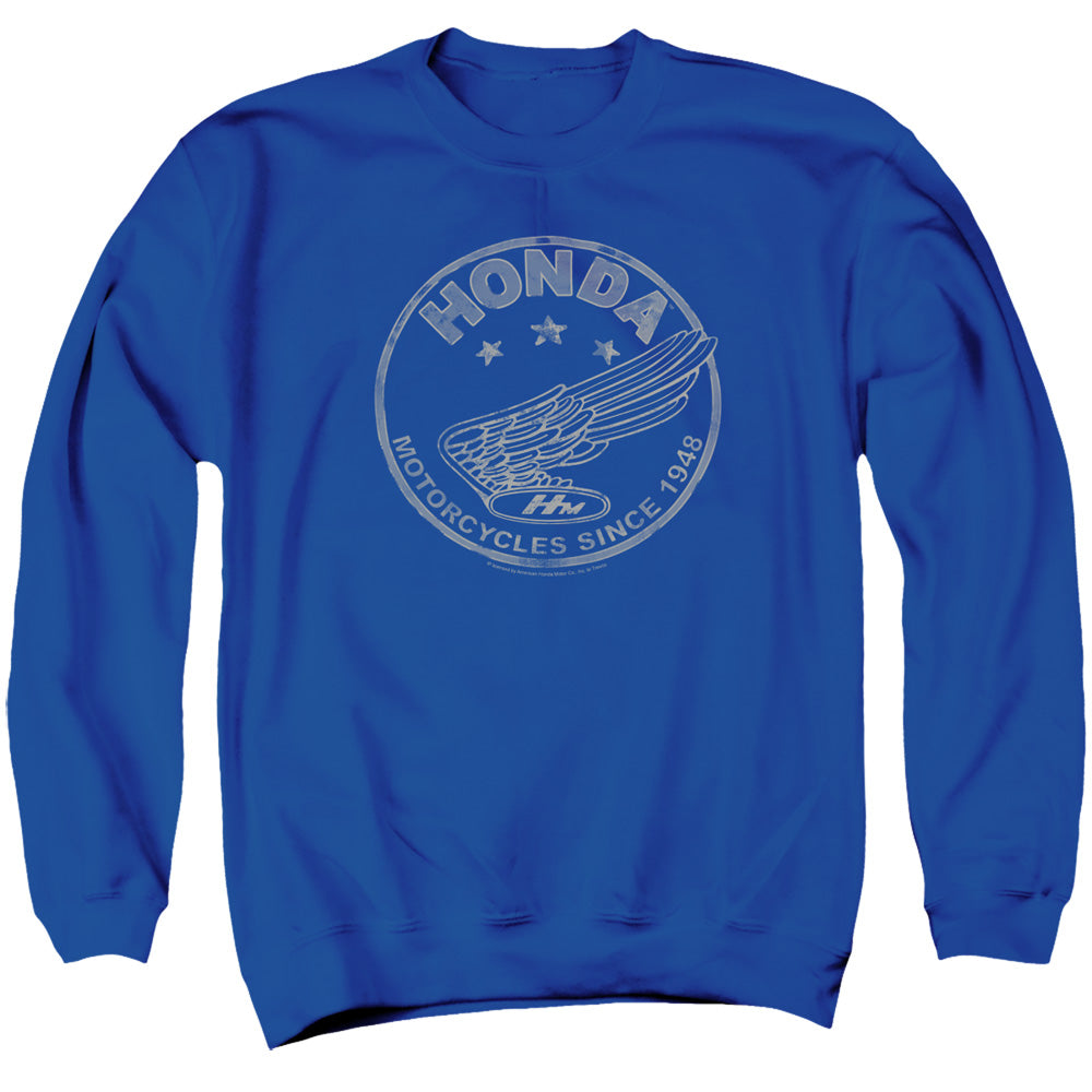 Honda Motorcycles Since 1948 Mens Crewneck Sweatshirt Royal Blue