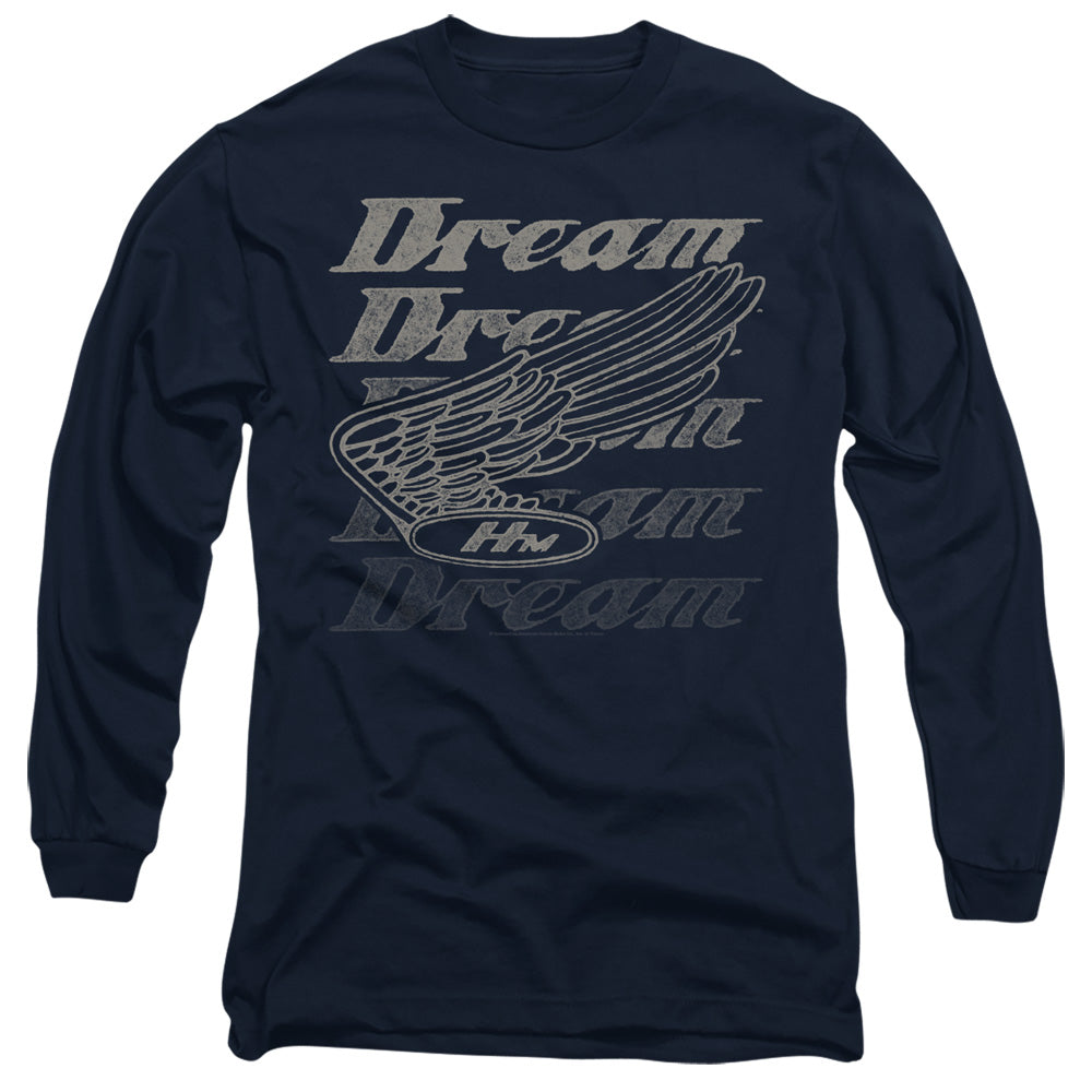 Honda Motorcycles Dreamer Mens Long Sleeve Shirt Navy