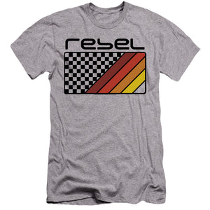 Honda Rebel Checkers And Stripes Hbo Premium Bella Canvas Slim Fit Mens T Shirt Athletic Heather