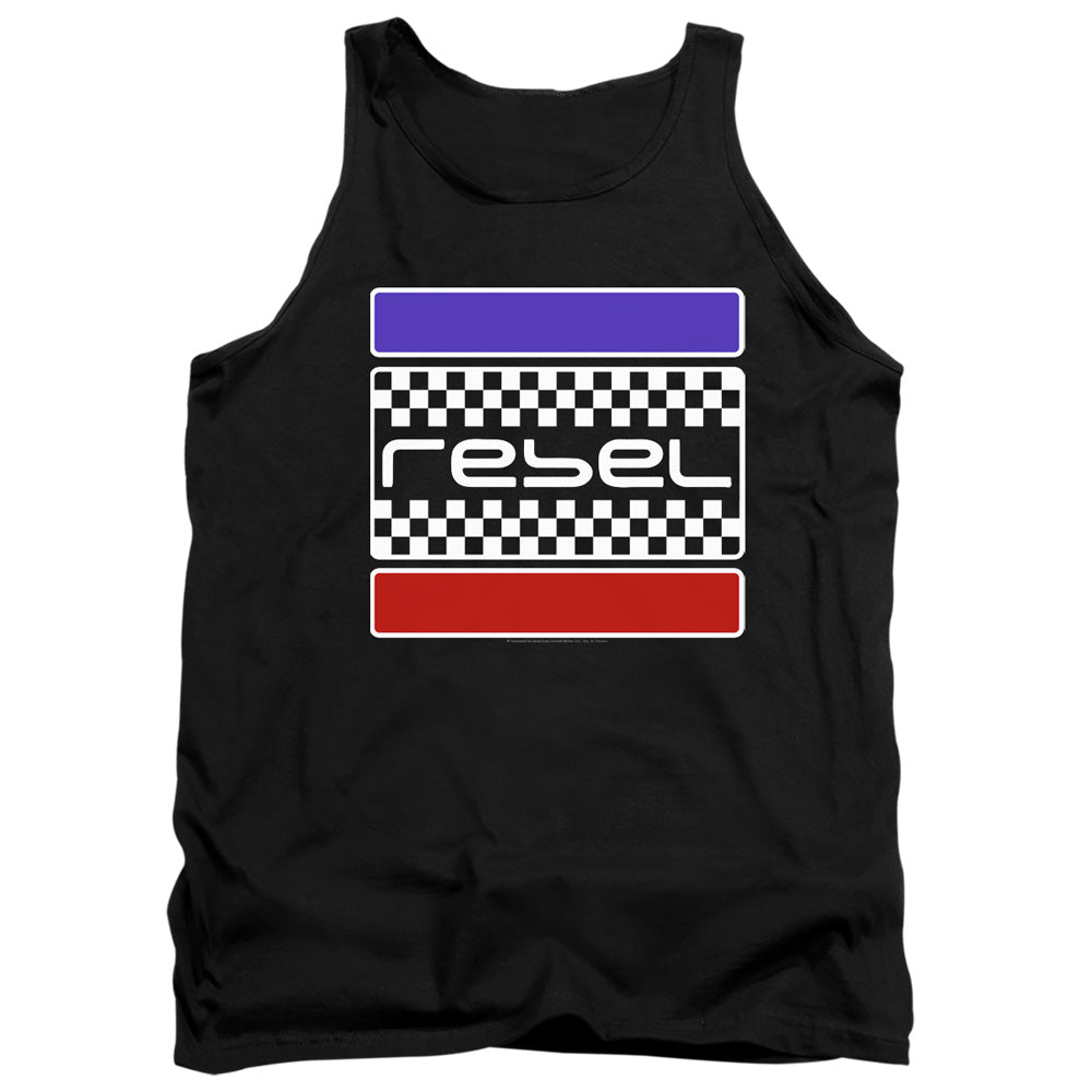 Honda Rebel Checkers Mens Tank Top Shirt Black