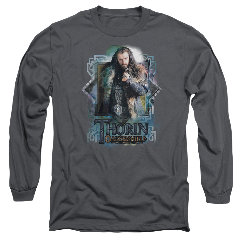 The Hobbit Thorin Oakenshield Mens Long Sleeve Shirt Charcoal Officially Licensed