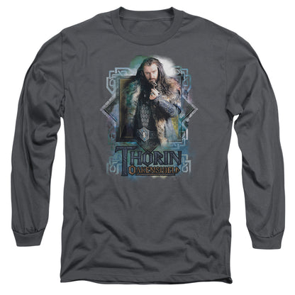 The Hobbit Thorin Oakenshield Mens Long Sleeve Shirt Charcoal Officially Licensed