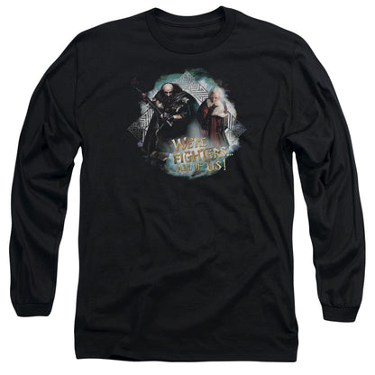 The Hobbit Were Fighers Mens Long Sleeve Shirt Black Officially Licensed