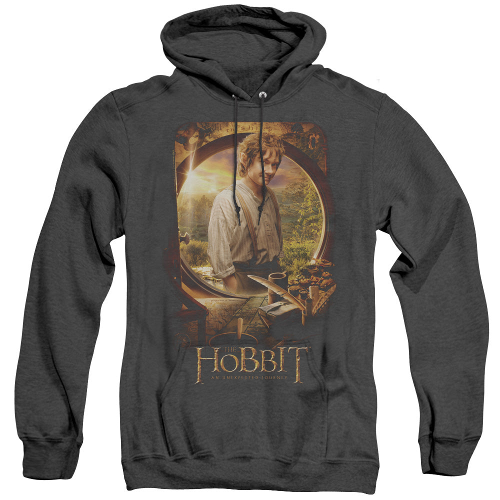 The Hobbit Bilbo Poster Heather Mens Hoodie Black