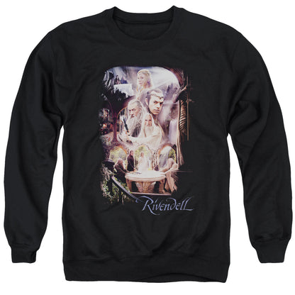 The Hobbit Rivendell Mens Crewneck Sweatshirt Black