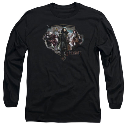 The Hobbit Three Dwarves Mens Long Sleeve Shirt Black Officially Licensed