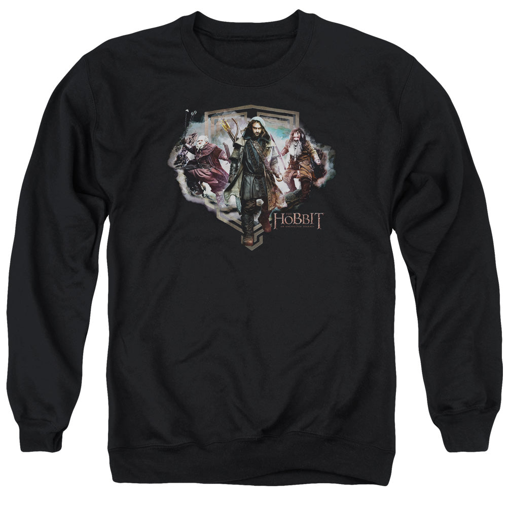 The Hobbit Three Dwarves Mens Crewneck Sweatshirt Black