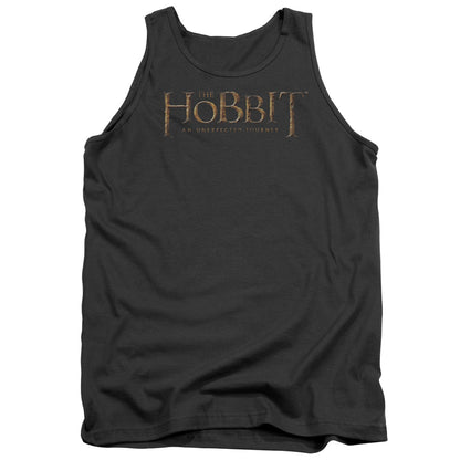 The Hobbit Distressed Logo Mens Tank Top Shirt Charcoal