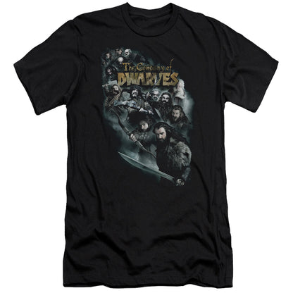 The Hobbit Company Of Dwarves Premium Bella Canvas Slim Fit Mens T Shirt Black