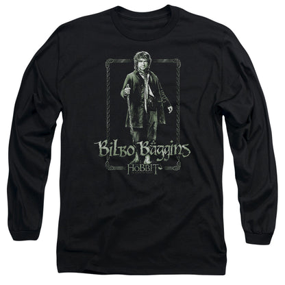 The Hobbit Bilbo Stare Mens Long Sleeve Shirt Black Officially Licensed
