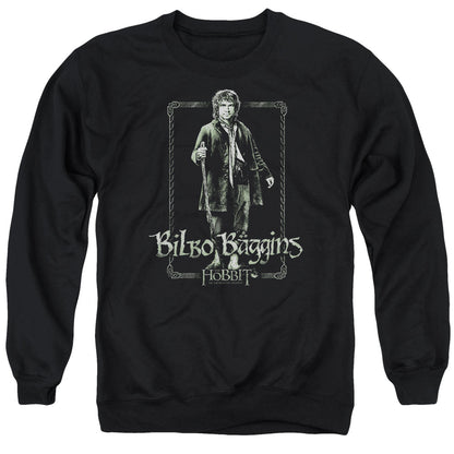 The Hobbit Bilbo Stare Mens Crewneck Sweatshirt Black