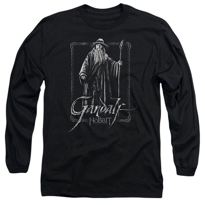 The Hobbit Gandalf Stare Mens Long Sleeve Shirt Black Officially Licensed