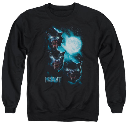 The Hobbit Three Warg Moon Mens Crewneck Sweatshirt Black