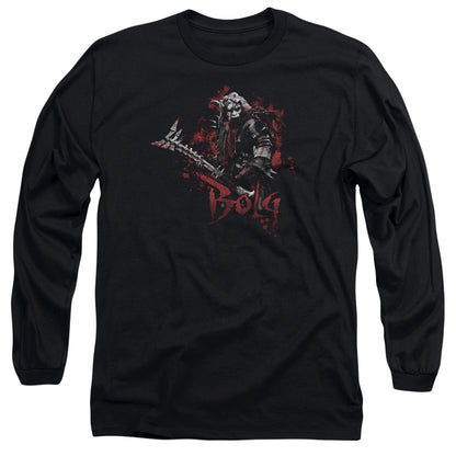 The Hobbit Bolg Mens Long Sleeve Shirt Black Officially Licensed