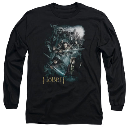 The Hobbit Epic Adventure Mens Long Sleeve Shirt Black Officially Licensed