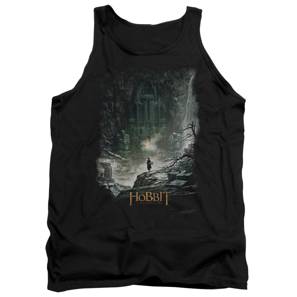 Hobbit At Augs Door Mens Tank Top Shirt Black