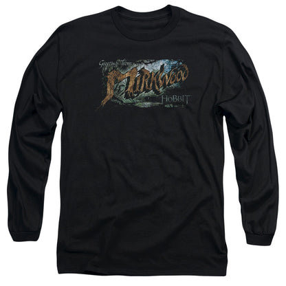 Hobbit Greetings From Mirkwood Mens Long Sleeve Shirt Black Officially Licensed